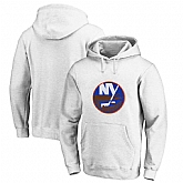 Men's Customized New York Islanders White All Stitched Pullover Hoodie,baseball caps,new era cap wholesale,wholesale hats
